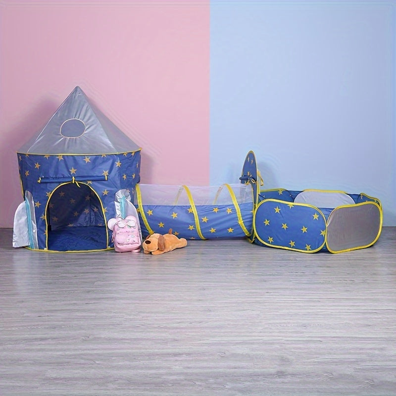 Kids Indoor Play Tent Ball Pool Crawling Tunnel Playhouse