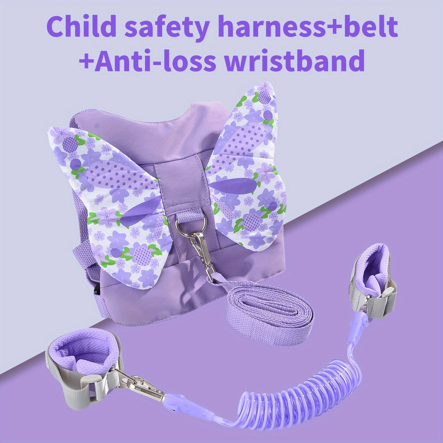 Child Safety Backpack Wristband Key Lock Adjustable Straps