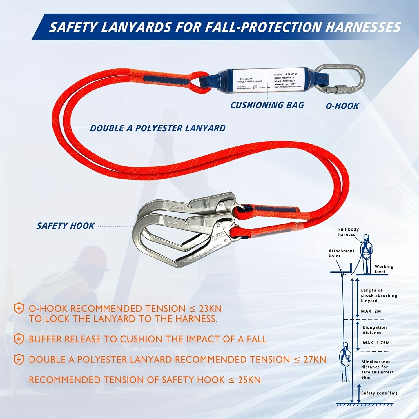 Safety Harness Fall Protection Quick Plug Z359 Standard