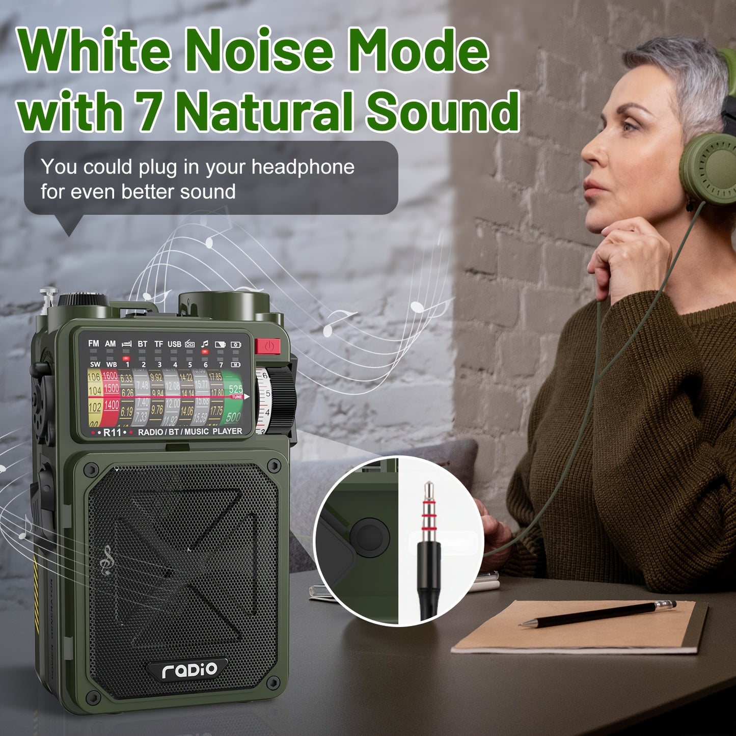 4000mAh Digital Shortwave Radio AM FM SW NOAA Weather Alert