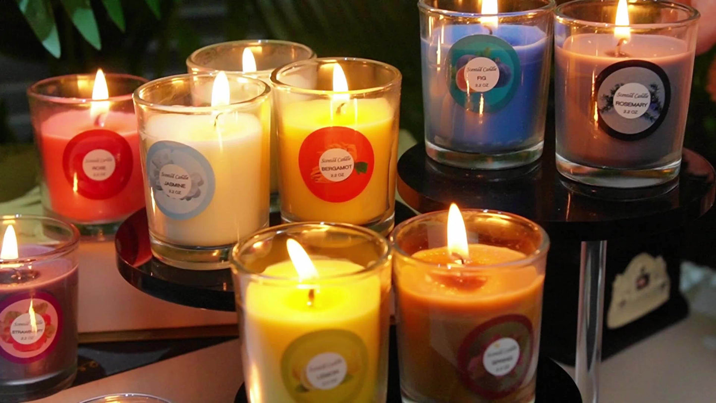 20 Colorful Scented Glass Candles Gift Set For Any Occasion