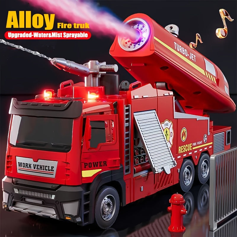 Garbage Truck Toy With Four Trash Bins Sound And Light