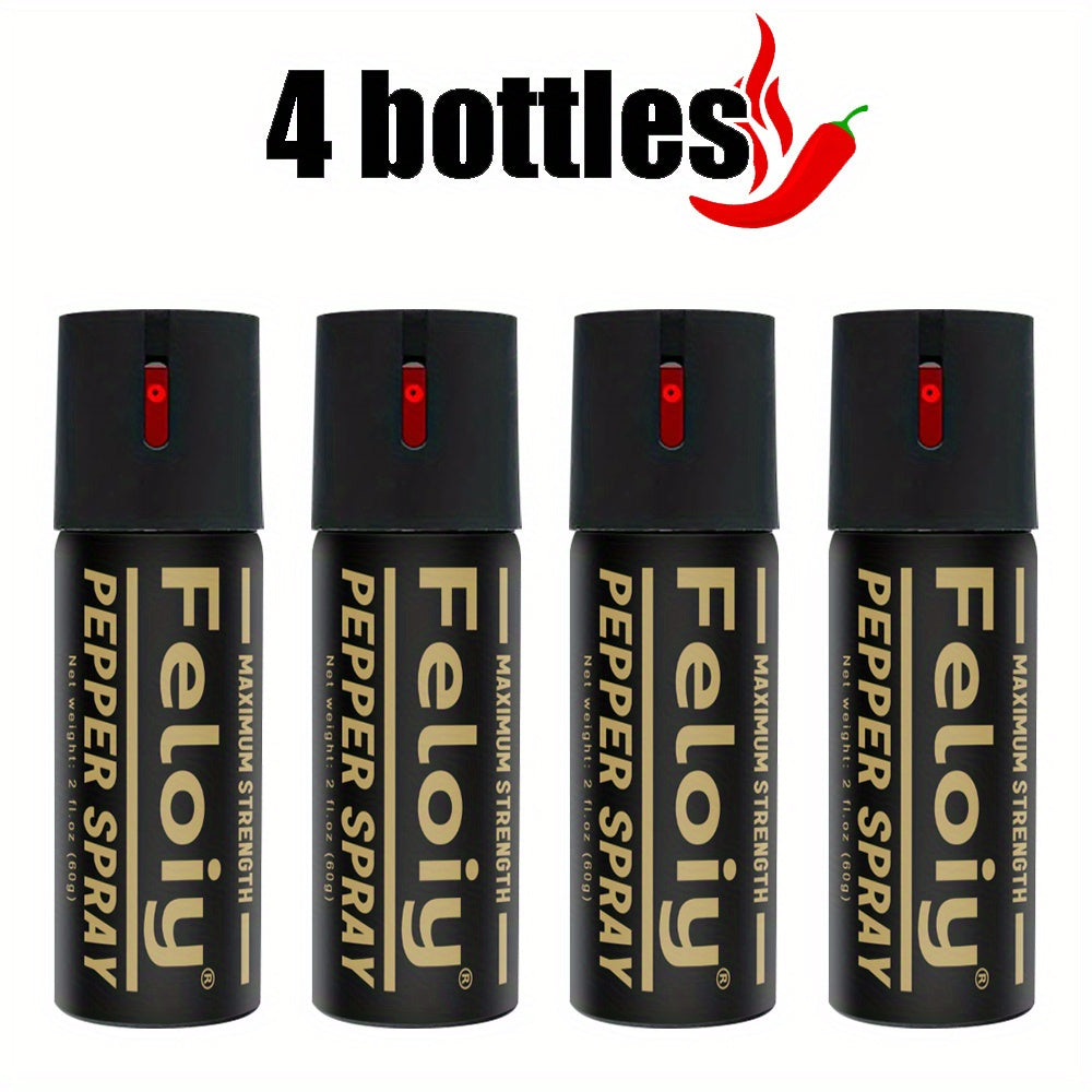 1-4pcs Portable Pepper Spray - 16 Feet Range, Suitable for Men And Women, Protect Your Safety at Any Time