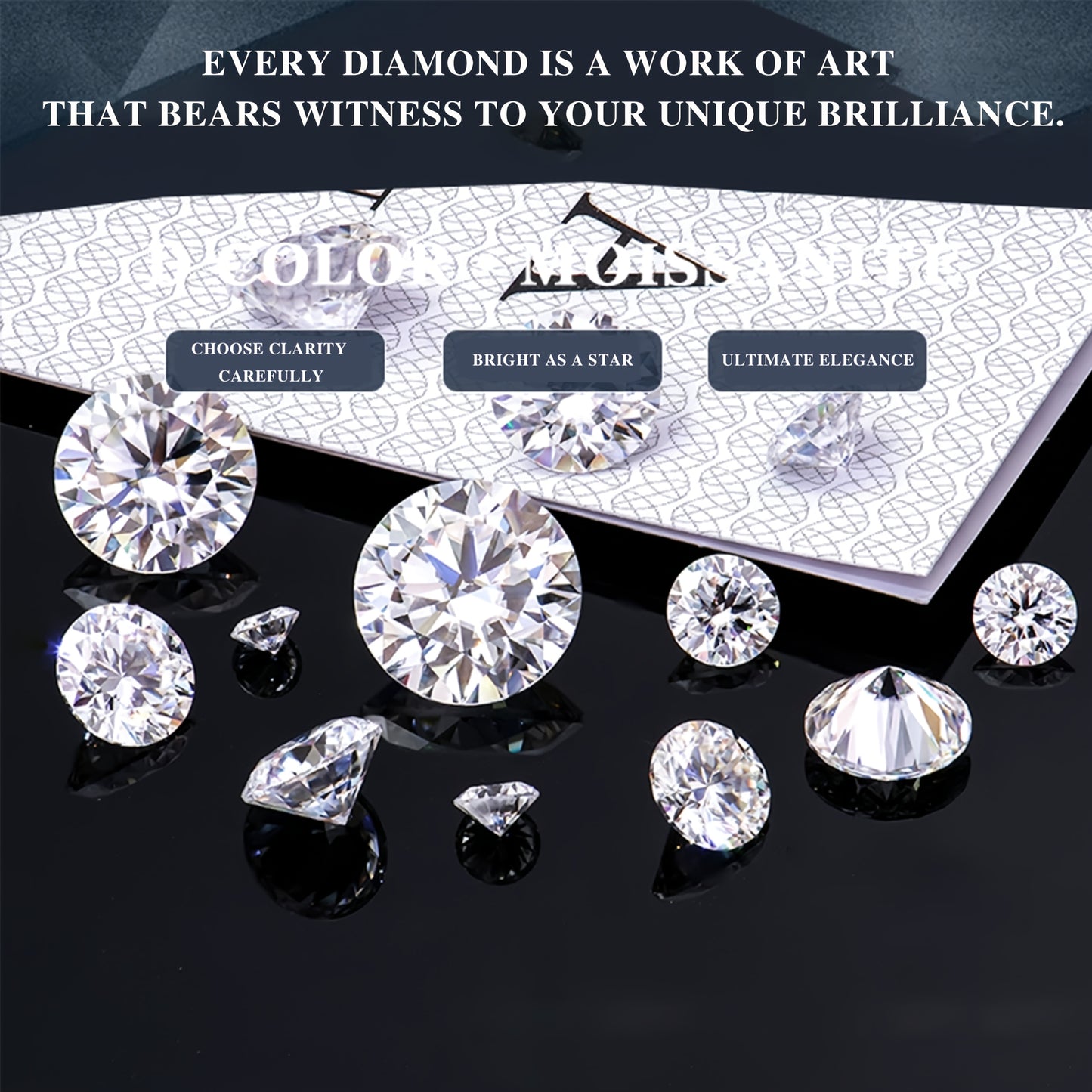 Moissanite Tennis Necklace 21.2 Ct S925 Silver Gift Box