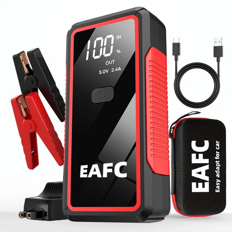 Car Jump Starter 2000A Peak Current Power Bank 12V 6L 4L