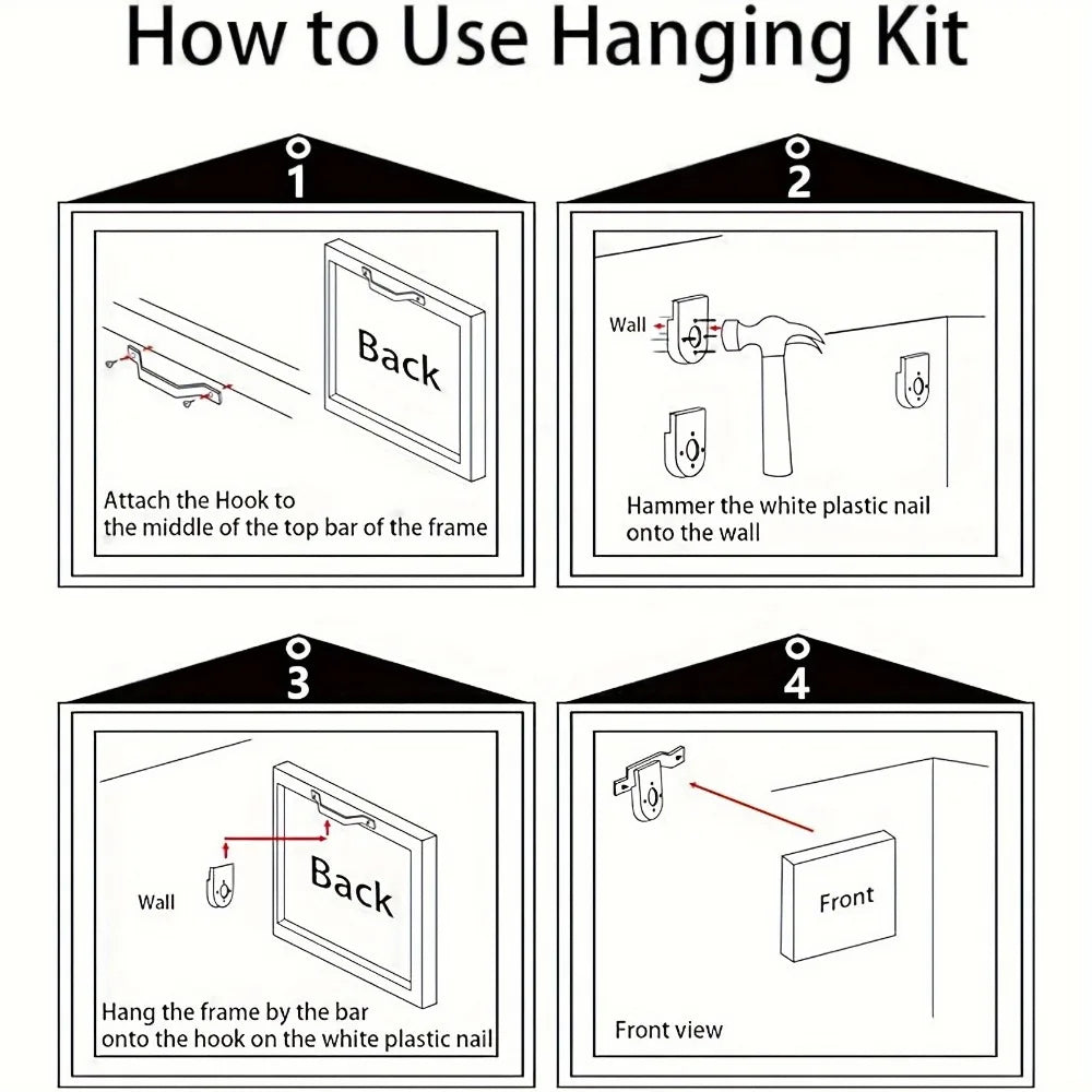 Feng Shui Seven Horses Canvas Wall Art Frame Waterproof