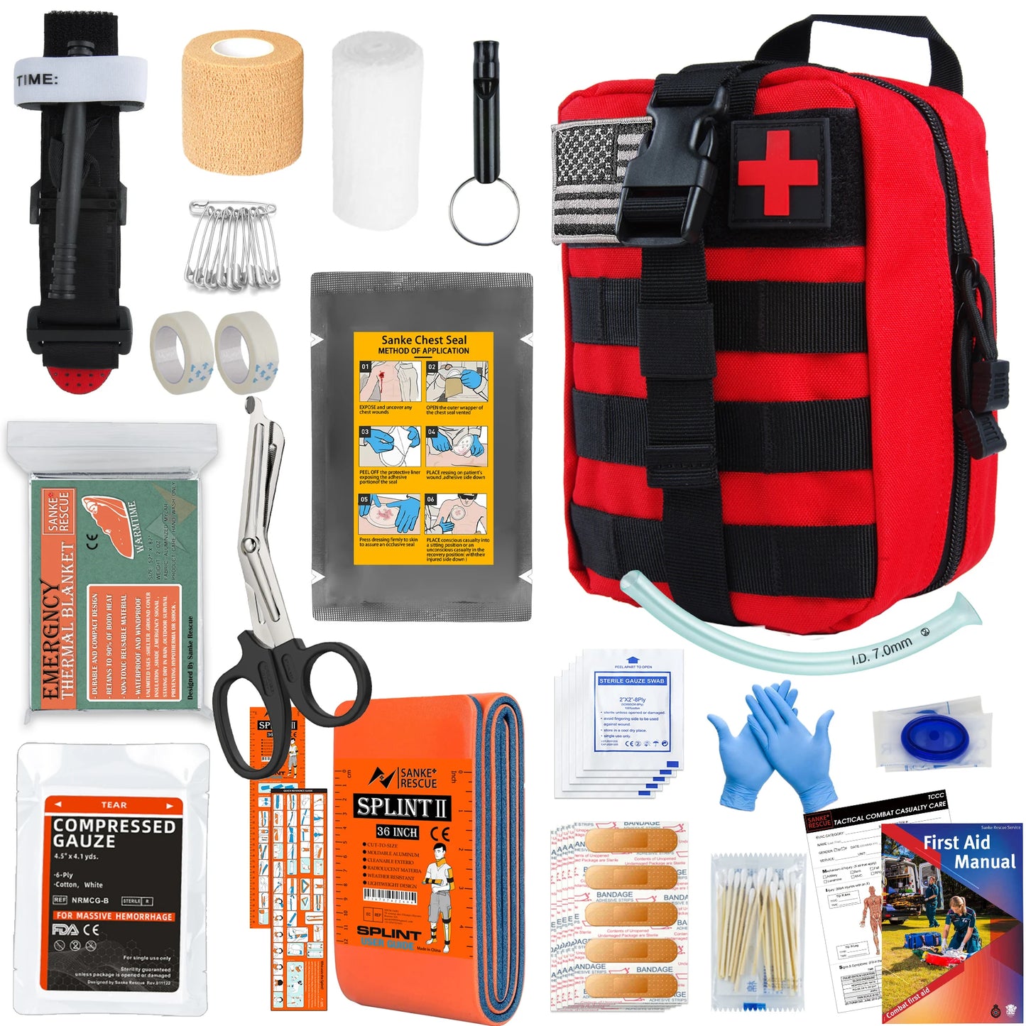 Survival First Aid Kit With Molle System Bag Gifts For Men Outdoor Adventure