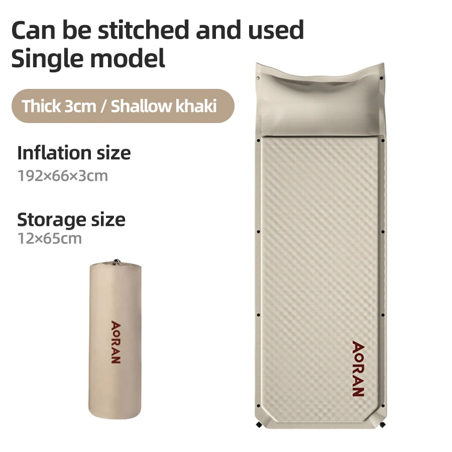 Automatic inflatable mattress double air mattress sleeping pad camping moisture-proof mat outdoor camping air cushion moisture-p