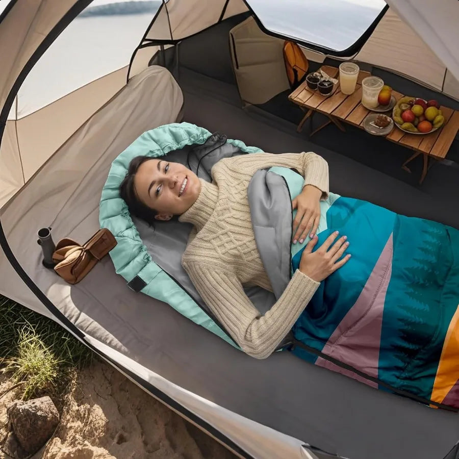 Cotton Sleeping Bags Adults 3 Seasons Waterproof Outdoor