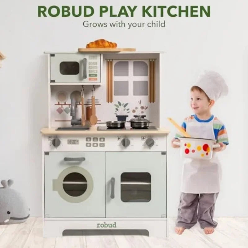 Robotime Robud Play Kitchen Set With Lights And Sounds