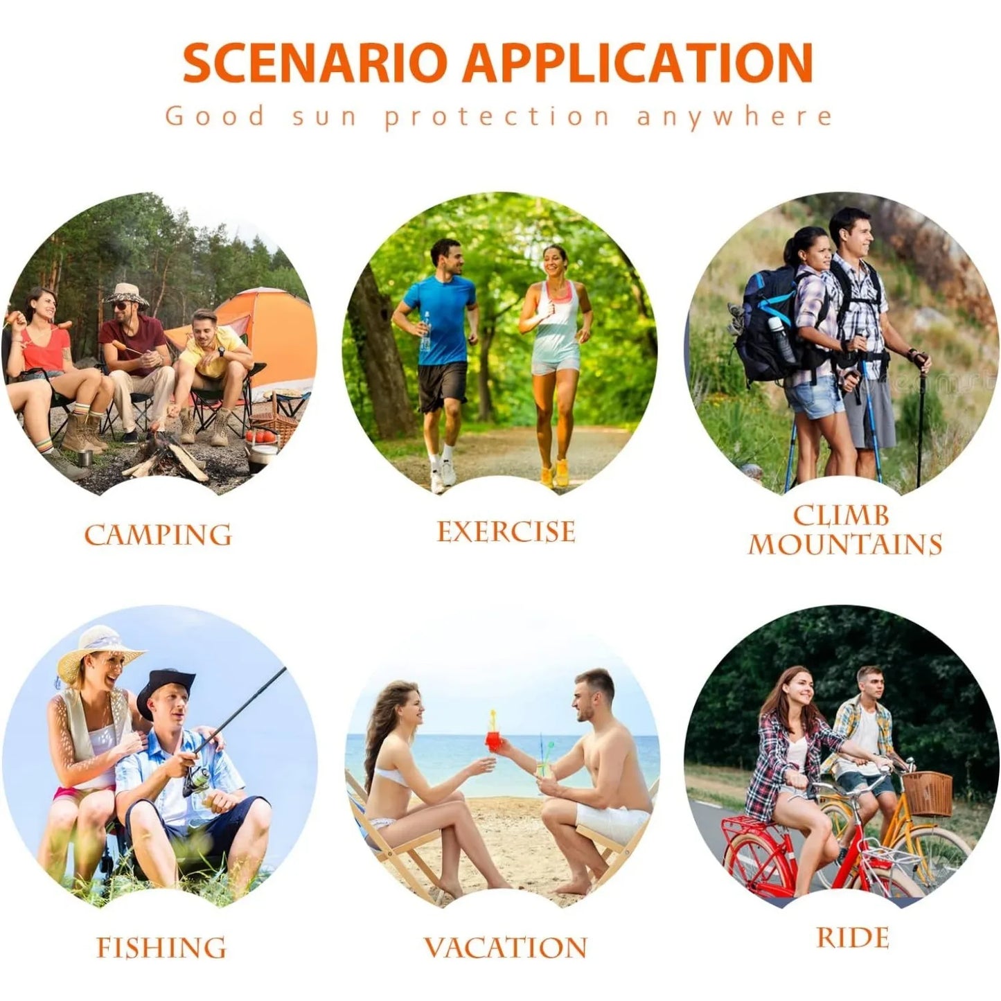 Mens Women Fishing Hat UPF 50+ Wide Brim Sun Hat with Face Cover & Neck Flap