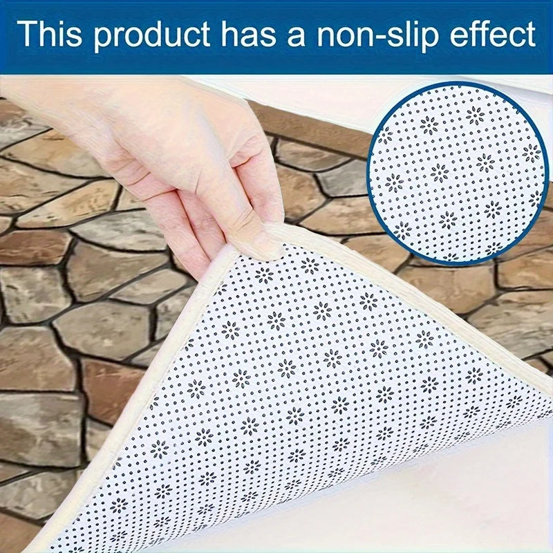 Stone Anti Slip Door Mat Washable Polyester Entrance Mat