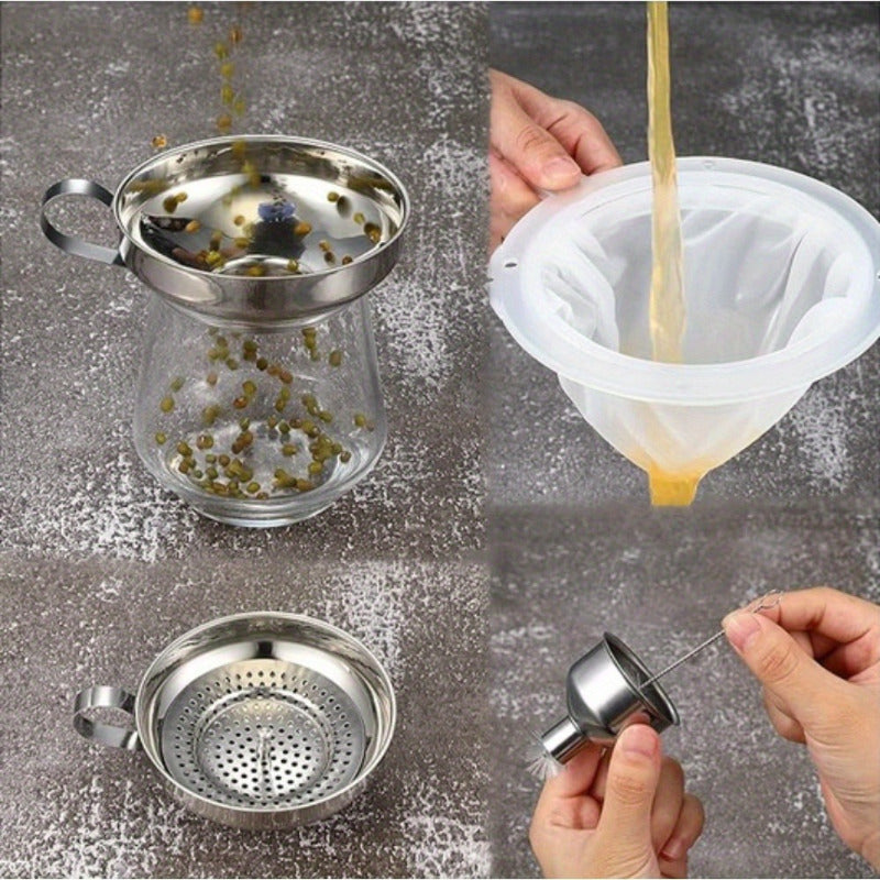 Stainless Steel Canning Funnel Set Wide Mouth Funnels