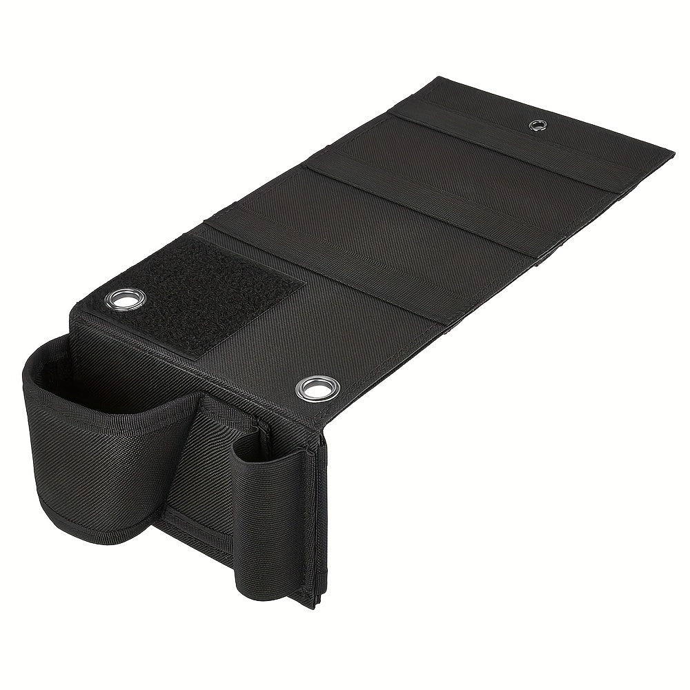 Black Nylon Quick-Access Concealed Holster with Magazine Pocket – Durable Oxford Fabric, Multiple Compartments for & Magazines, Secure Snap Closure, Ideal for Hunting, Fishing, and Enthusiasts, Holster