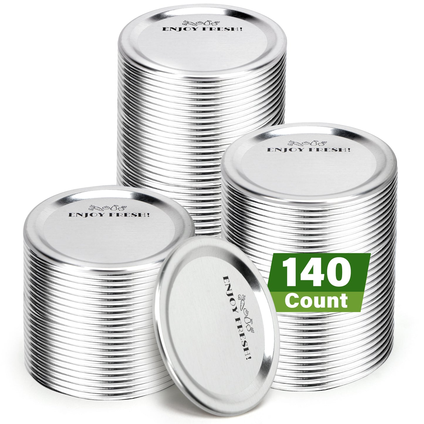 Regular Mouth Mason Jar Lids 70mm Metal Food Grade Seal 140