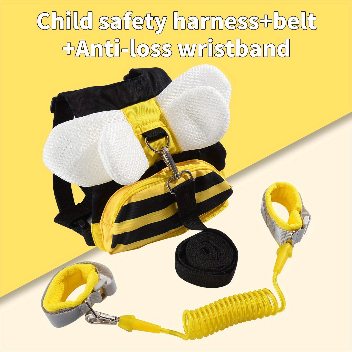 Child Safety Backpack Wristband Key Lock Adjustable Straps