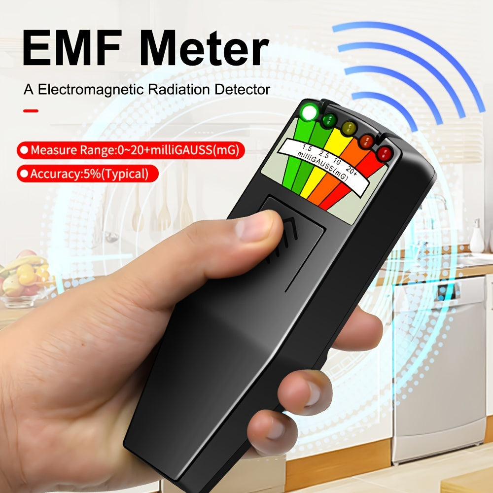Portable EMF Meter Electromagnetic Radiation Detector 5 Led
