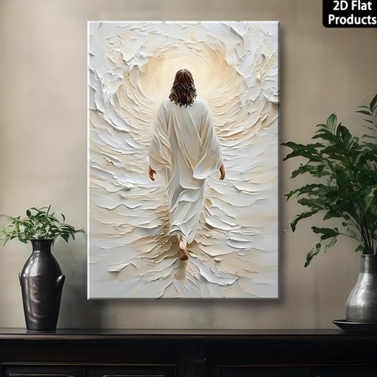 Jesus Walking On Water Wood Framed Canvas Wall Art Gift