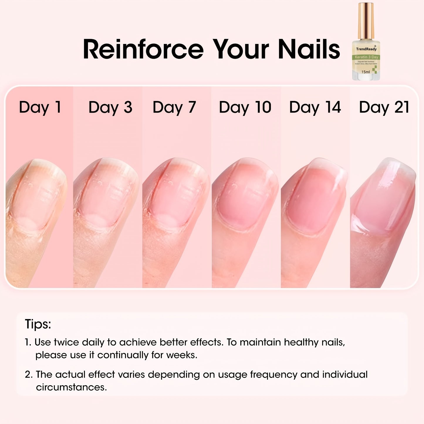 2 Bottles Nail Hardener Extra Strong Jelly Nude For Nails