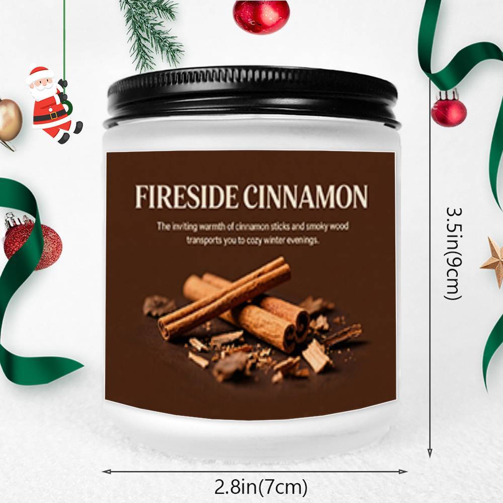Lavender Scented Fireside Cinnamon Candle Glass Jar