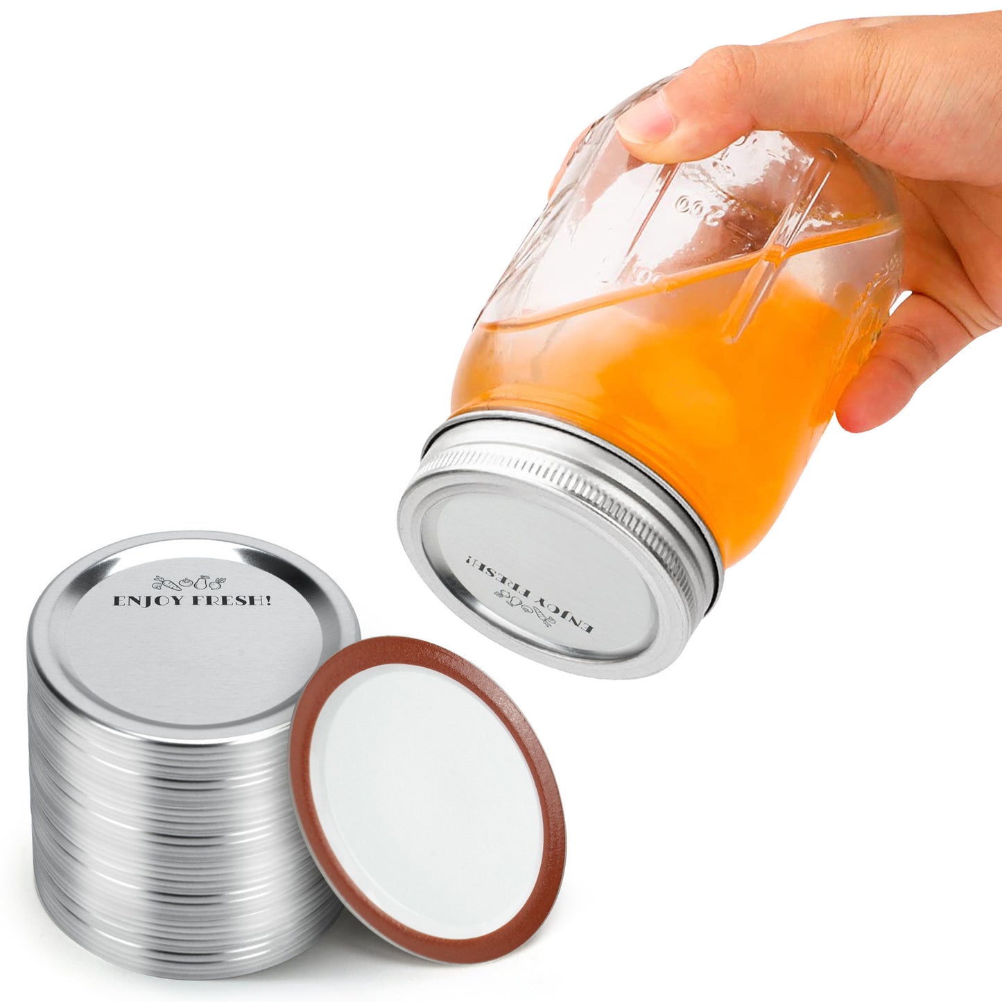 Regular Mouth Mason Jar Lids 70mm Metal Food Grade Seal 140