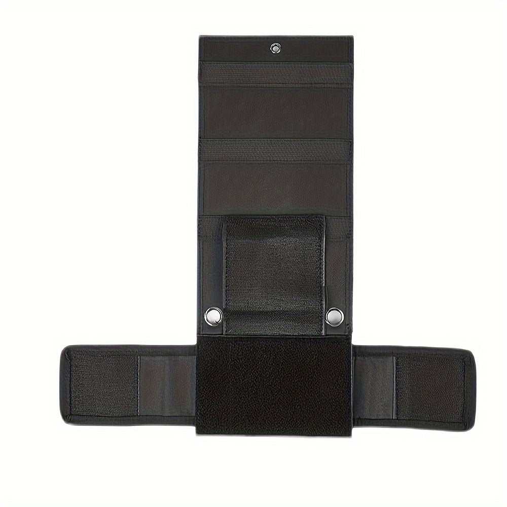 Black Nylon Quick-Access Concealed Holster with Magazine Pocket – Durable Oxford Fabric, Multiple Compartments for & Magazines, Secure Snap Closure, Ideal for Hunting, Fishing, and Enthusiasts, Holster