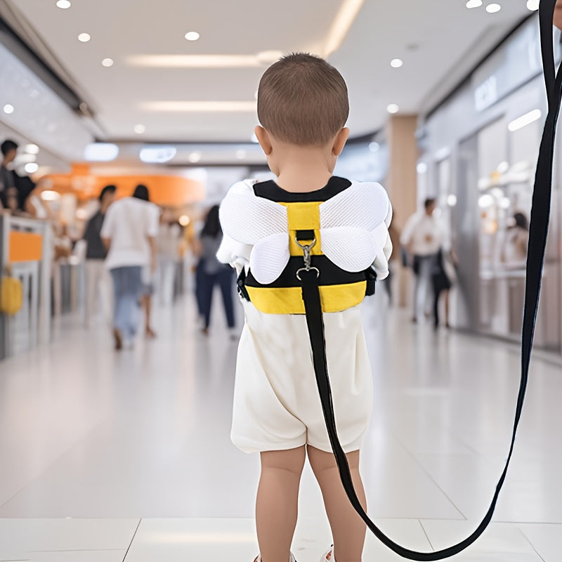 Yellow Anti Lost Harness Leash For Kids 2 In 1 Safety Belt