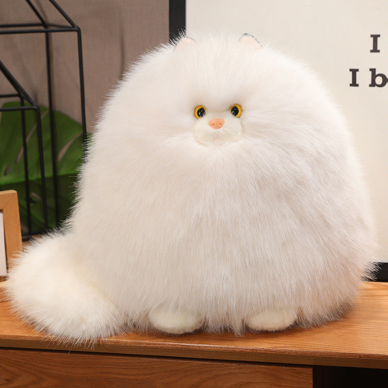 Cute Fluffy Cat Plush Pillow Hand Washable For Sleeping