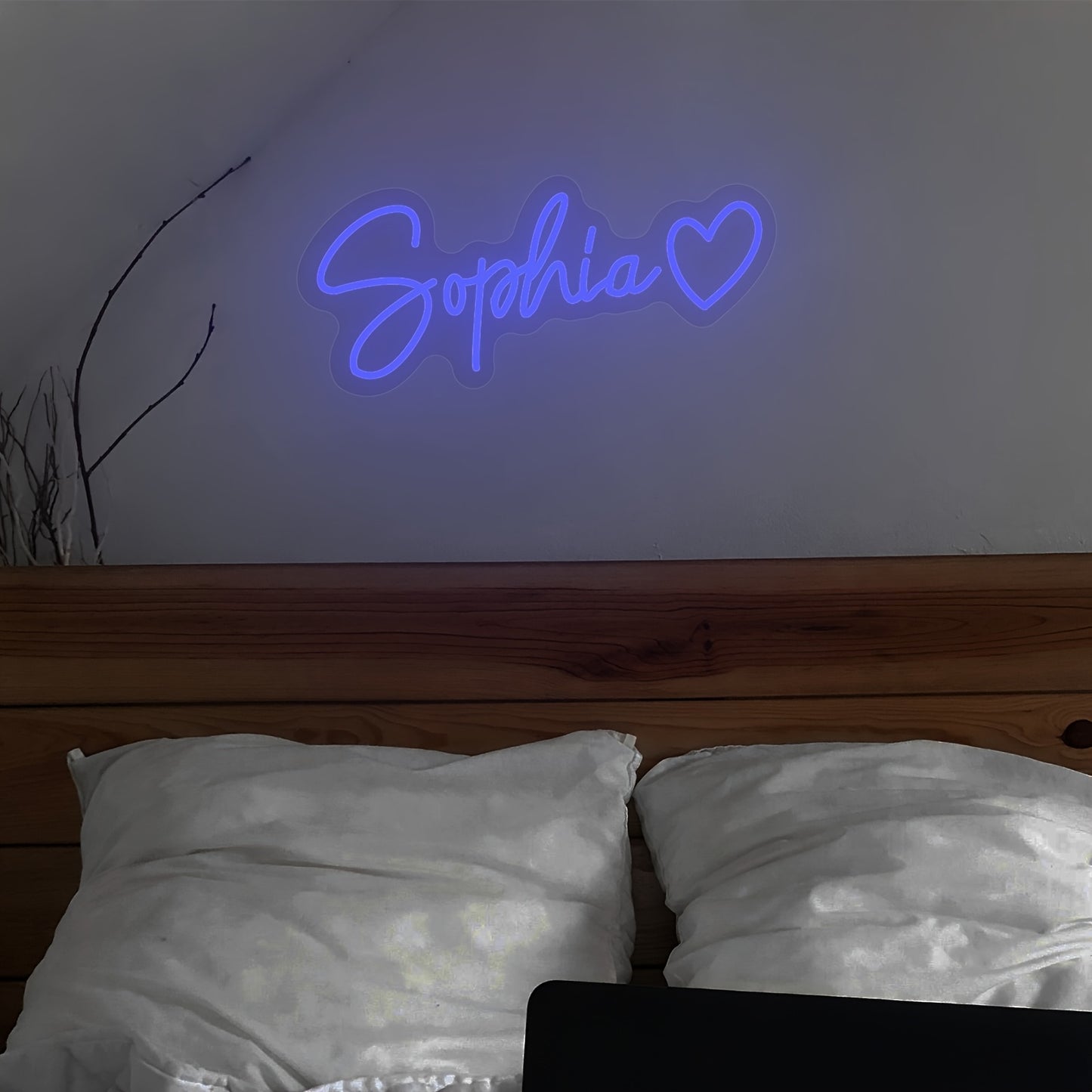 Custom Heart Shaped LED Neon Light USB Wall Mount Decor