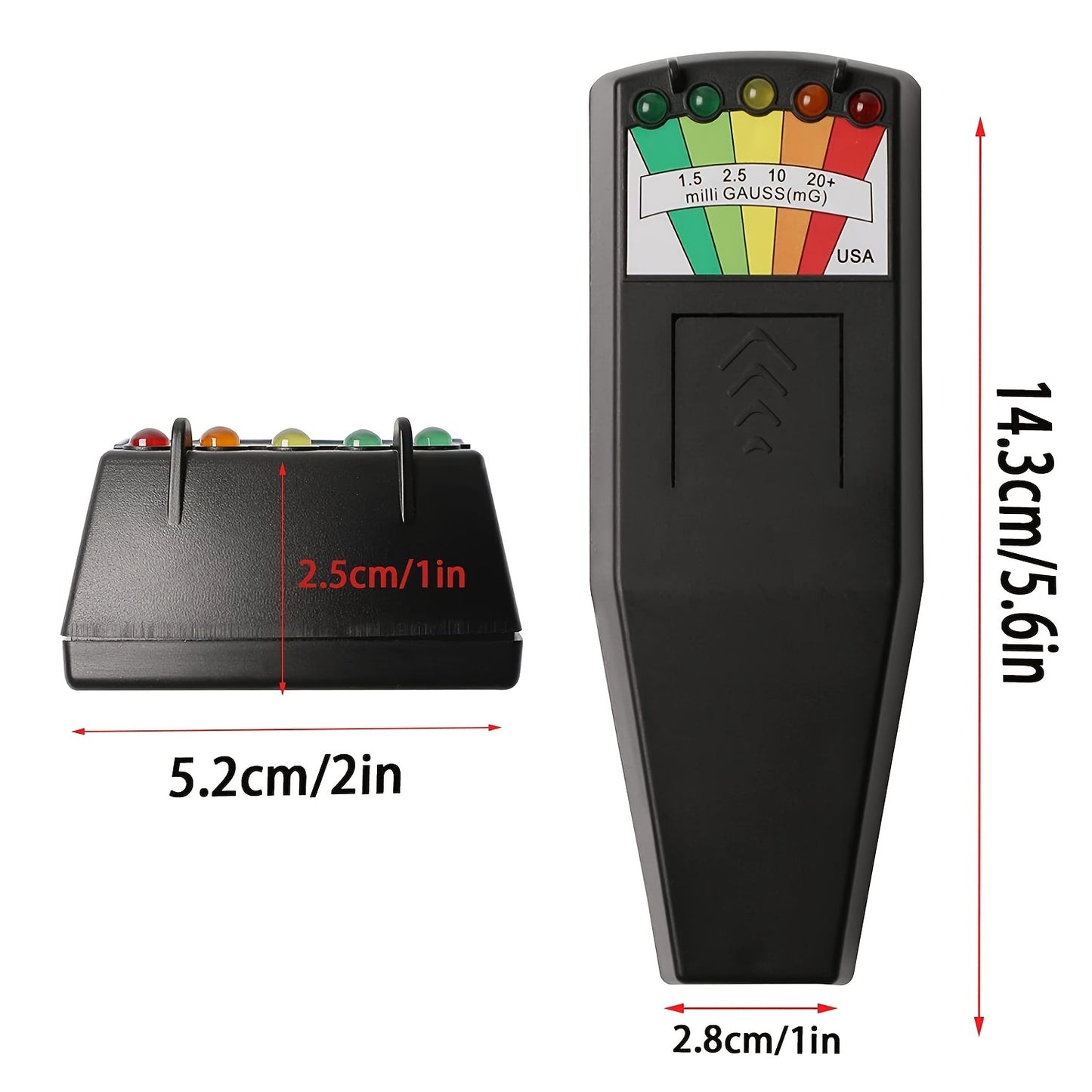 Portable EMF Meter Electromagnetic Radiation Detector 5 Led