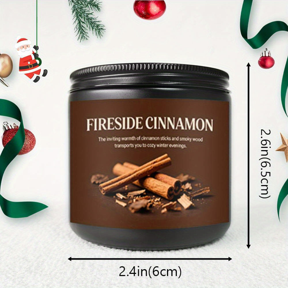 Lavender Scented Fireside Cinnamon Candle Glass Jar