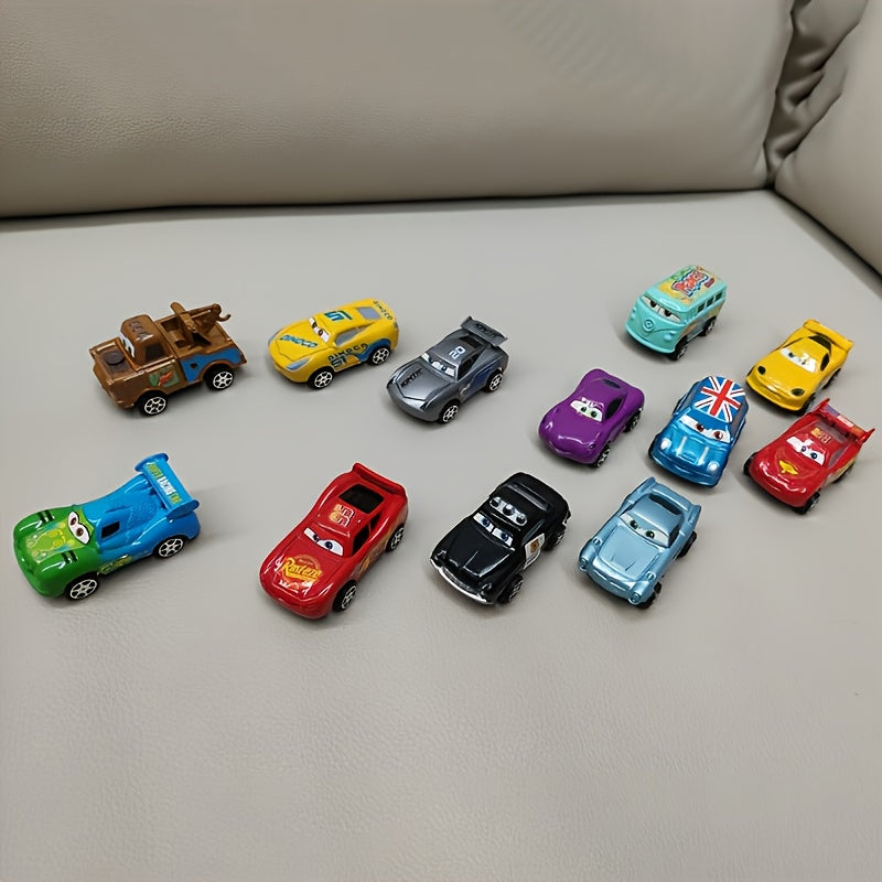 12 Pieces Cars Themed Model Set Lightning McQueen Toy Cars