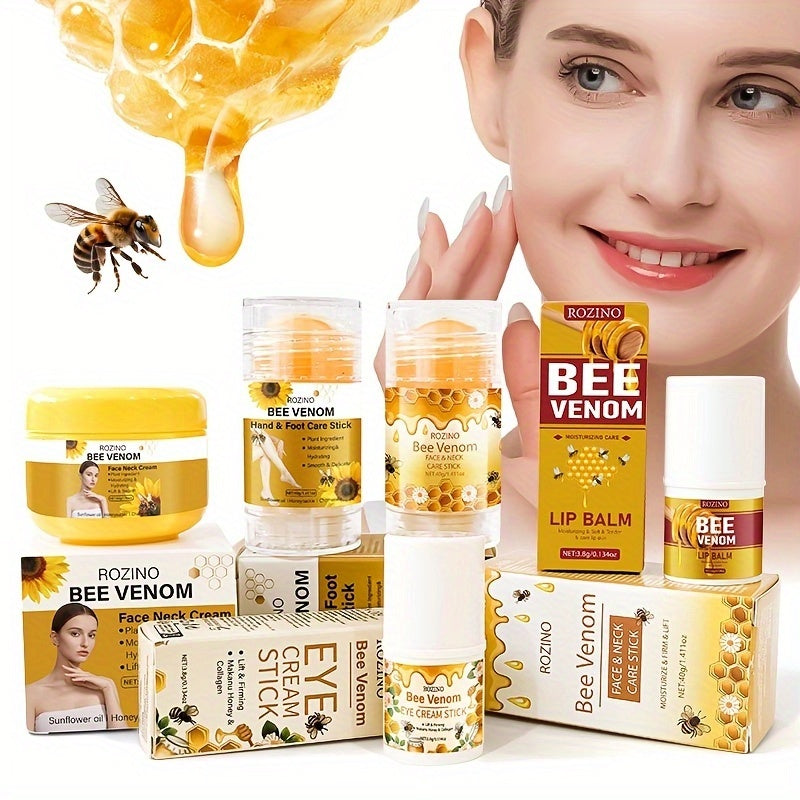 Bee Venom Skin Care Set for Face Lips Neck Hands Feet