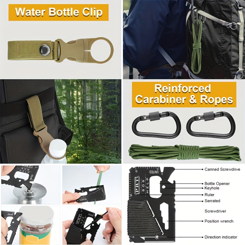Survival Kit 19 In 1 Outdoor Gear For Men Camping Essentials
