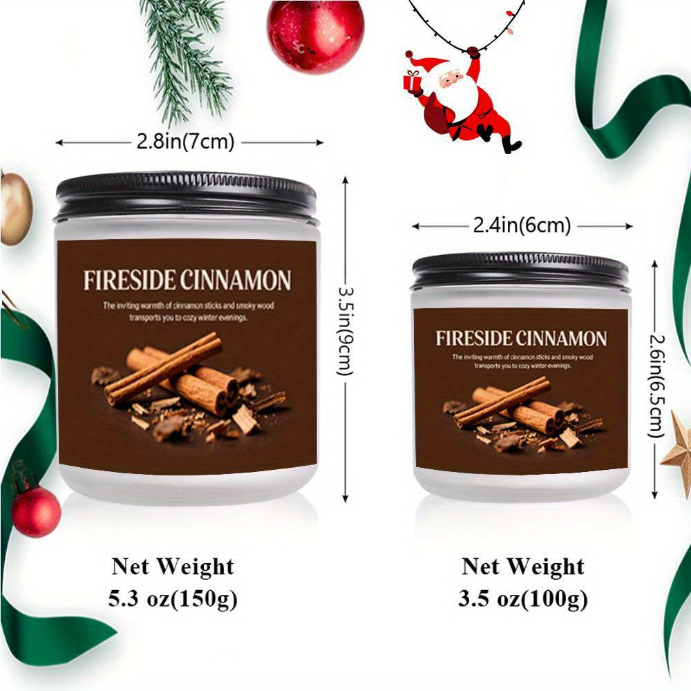 Lavender Scented Fireside Cinnamon Candle Glass Jar