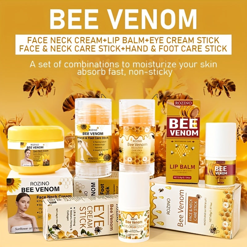 Bee Venom Skin Care Set for Face Lips Neck Hands Feet