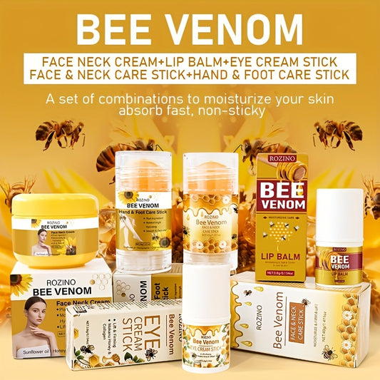Bee Venom Skin Care Set for Face Lips Neck Hands Feet