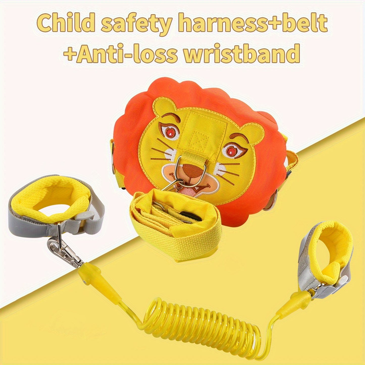 Child Safety Backpack Wristband Key Lock Adjustable Straps