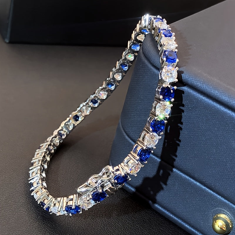 Italian 925 Silver Moissanite Bracelet Anniversary Gift