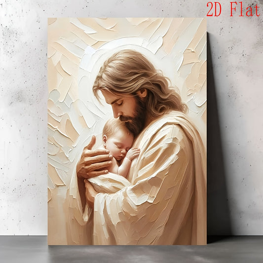 Serene Embrace Christian Canvas Wall Art Jesus With Youth