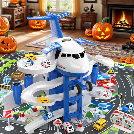 Kids Airplane Toy Inertia Simulation With Light Music Diecast Passenger Plane