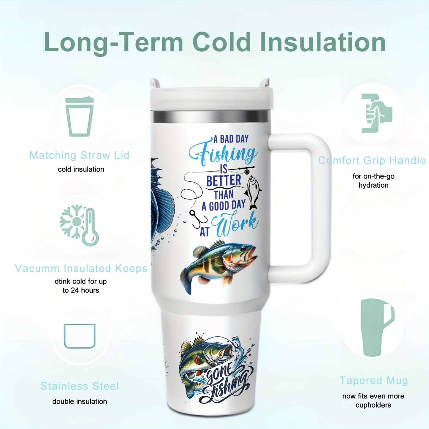 40oz Stainless Steel Vacuum Insulated Bottle With Handle