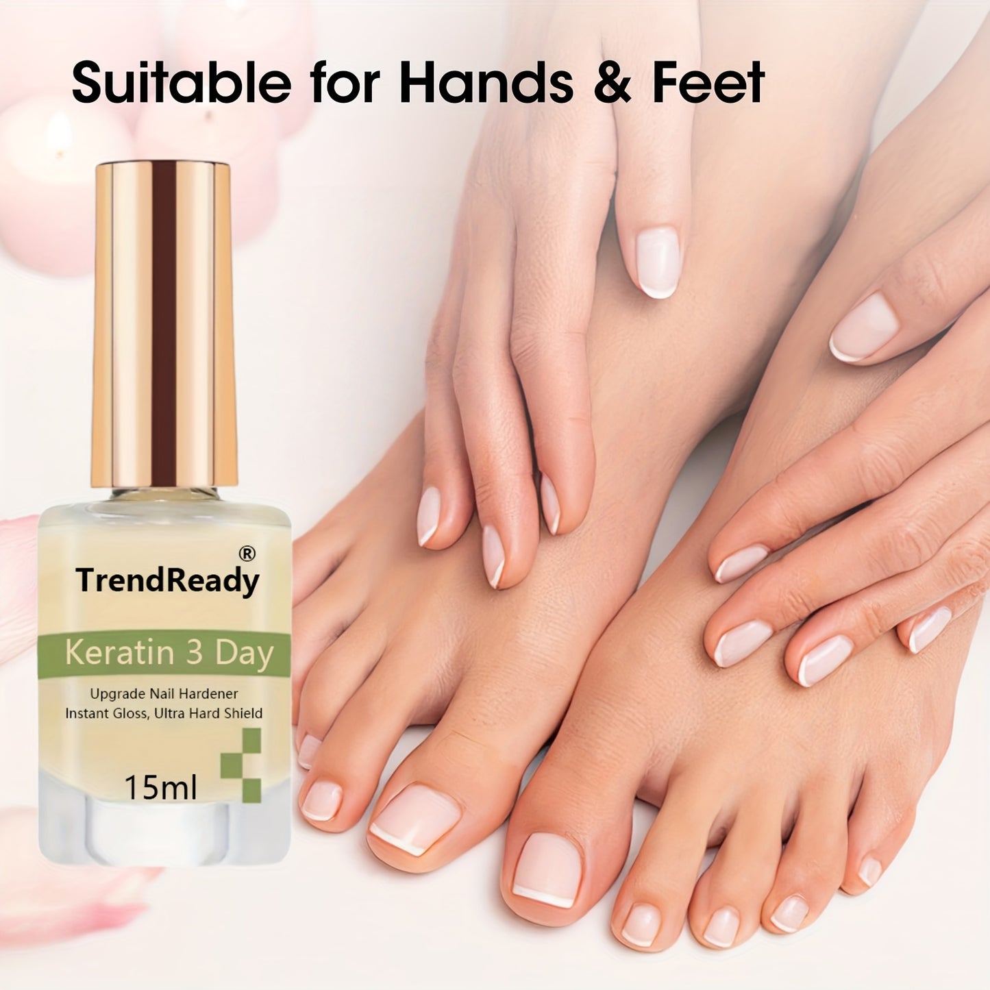 2 Bottles Nail Hardener Extra Strong Jelly Nude For Nails