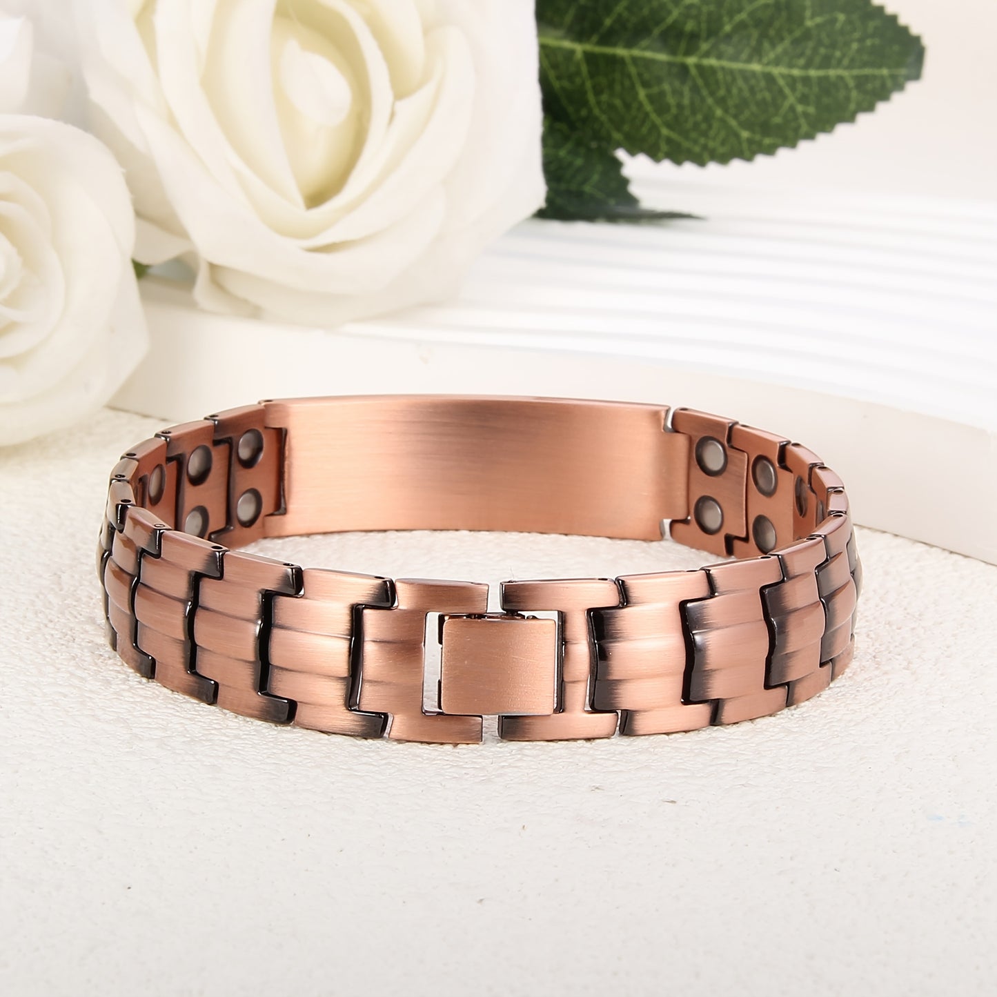 Cross Magnetic Copper Bracelets For Men With Sizing Tool