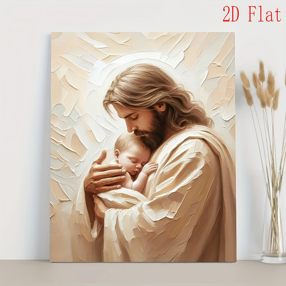 Serene Embrace Christian Canvas Wall Art Jesus With Youth