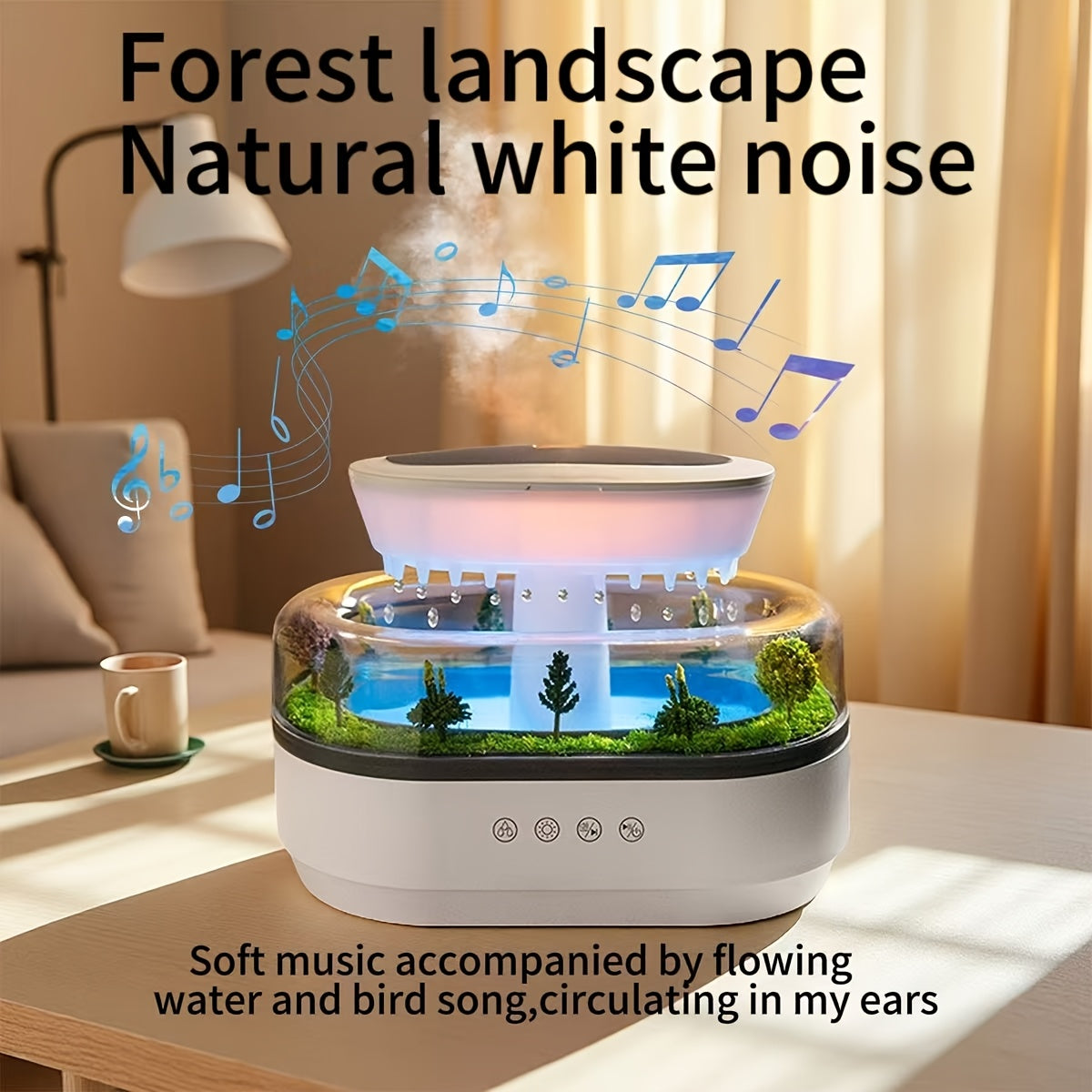 Miniature Landscape Humidifier Aroma White Noise Diffuser