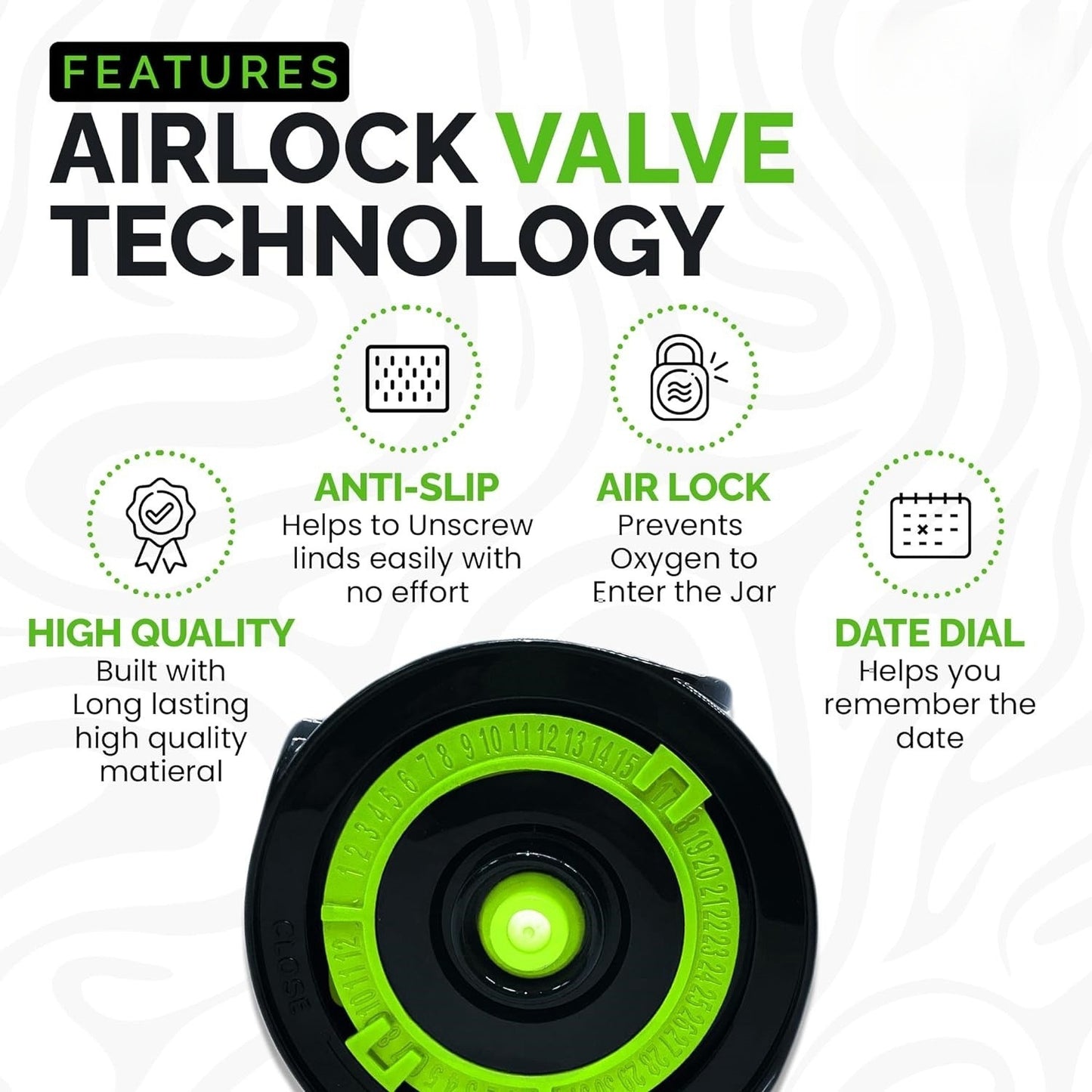 Wide Mouth Mason Jar Lids Canning and Fermenting Kit 4 Pack