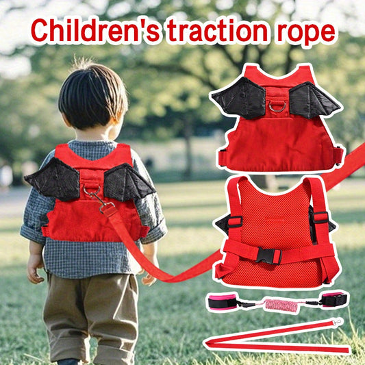 Adjustable Child Safety Backpack and Wristband with Key Lock