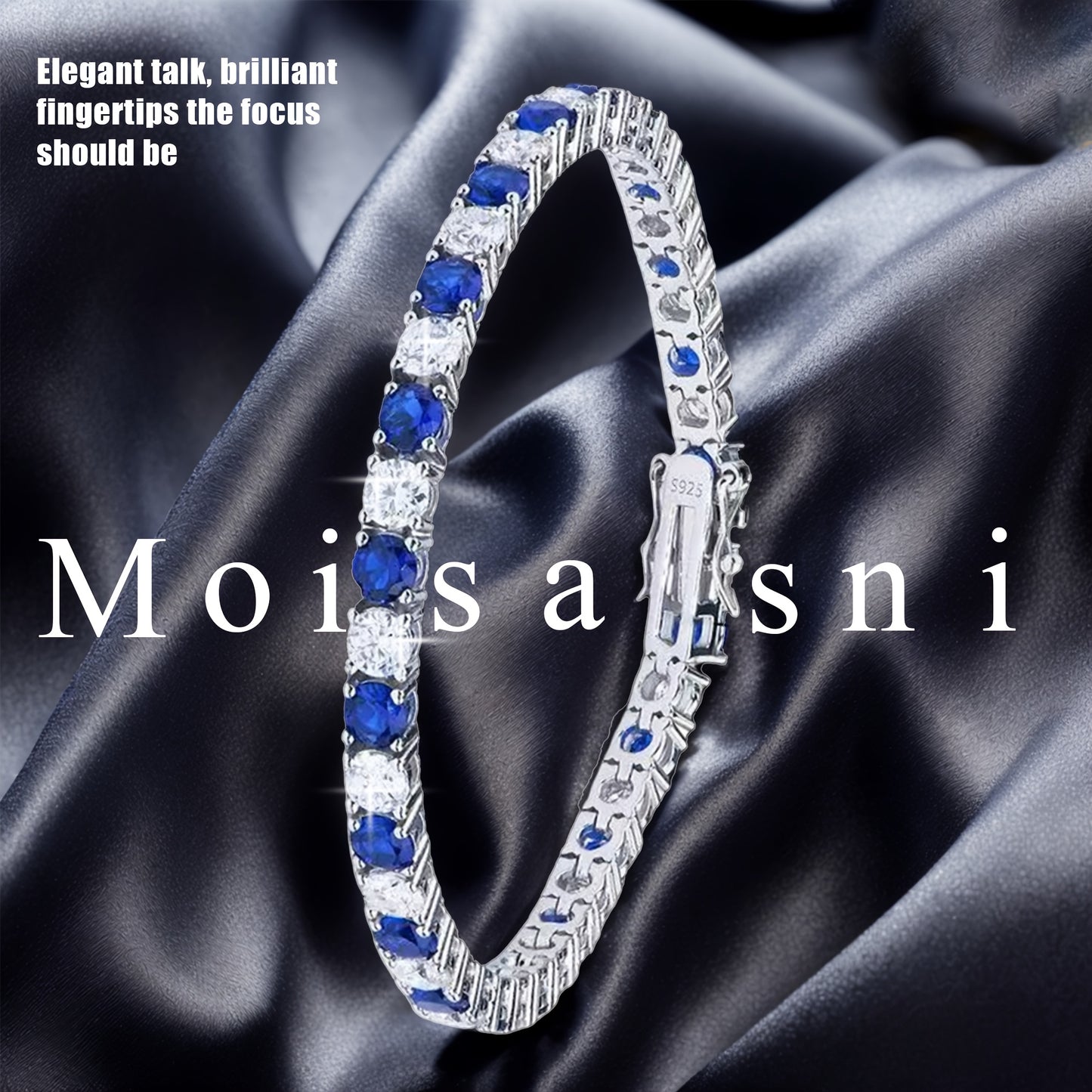 Italian 925 Silver Moissanite Bracelet Anniversary Gift