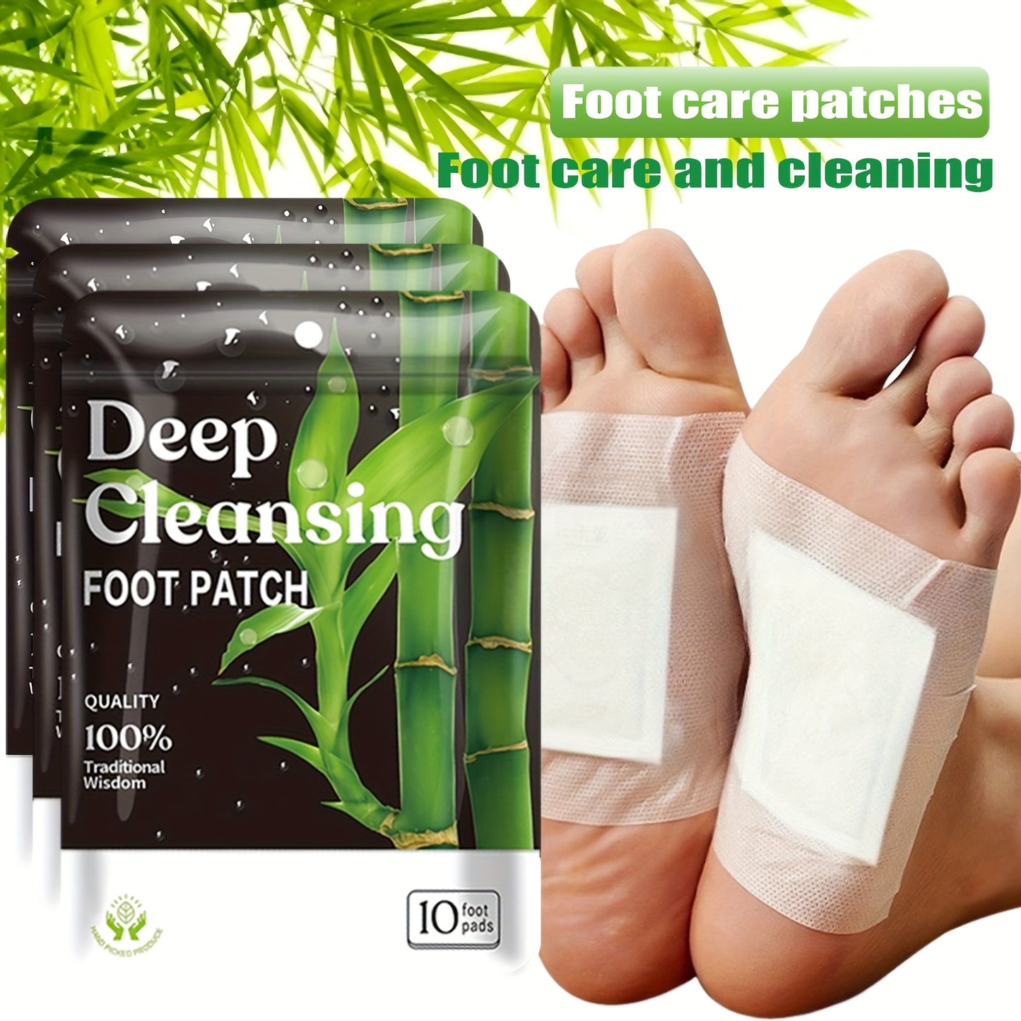 90 Pieces Deep Cleansing Foot Patch Set With Bamboo Vinegar And Ginger Powder